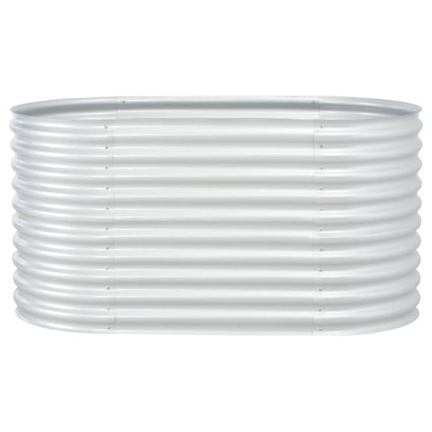 PODWYŻSZONA DONICA Z GALWANIZOWANEJ STALI 160X80X81CM SREBRNA