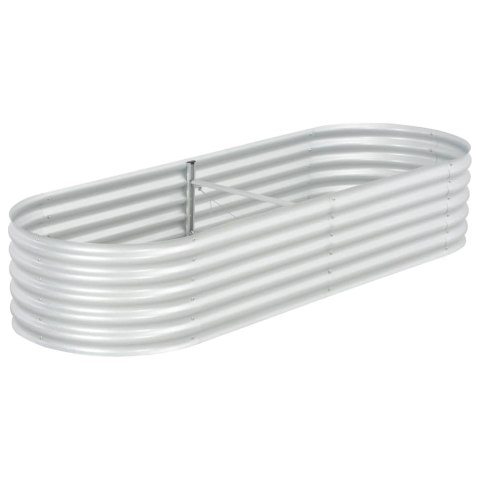 PODWYŻSZONA DONICA Z GALWANIZOWANEJ STALI 240X80X44CM SREBRNA