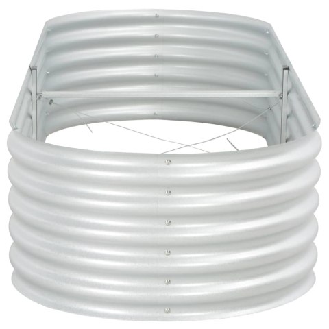 PODWYŻSZONA DONICA Z GALWANIZOWANEJ STALI 240X80X44CM SREBRNA