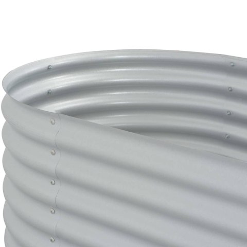 PODWYŻSZONA DONICA Z GALWANIZOWANEJ STALI 240X80X44CM SREBRNA