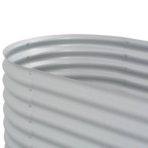 PODWYŻSZONA DONICA Z GALWANIZOWANEJ STALI 400X80X81CM SREBRNA