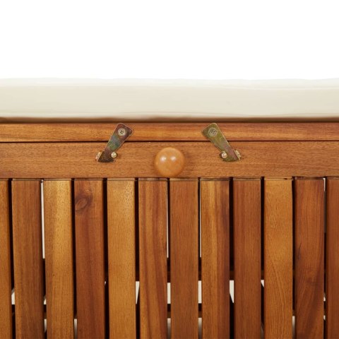 OGRODOWA ŁAWKA ZE SCHOWKIEM I PODUSZKĄ 126CM DREWNO AKACJOWE