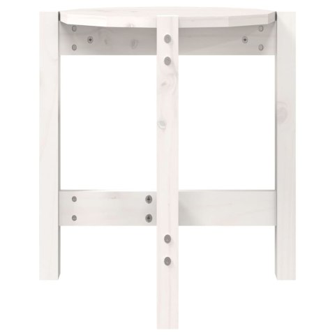 STOLIK KAWOWY BIAŁY Ø 425X45CM DREWNO SOSNOWE