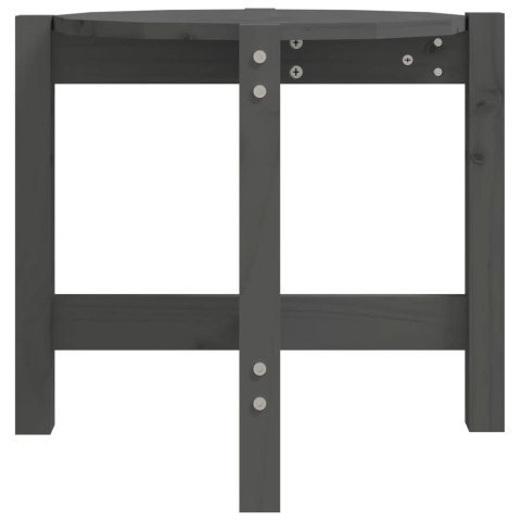 STOLIK KAWOWY SZARY Ø 525X45CM DREWNO SOSNOWE