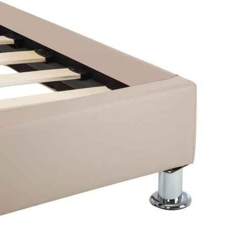 RAMA ŁÓŻKA KOLOR CAPPUCCINO 100X200CM SZTUCZNA SKÓRA