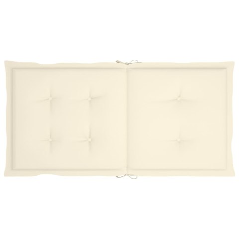 PODUSZKI NA KRZESŁA OGRODOWE 4 SZT. KREMOWE 100X50X3CM