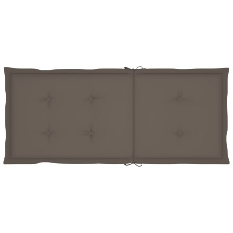 PODUSZKI NA KRZESŁA OGRODOWE 4 SZT. TAUPE 120X50X3CM