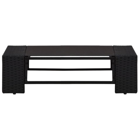 2-CZ. ZESTAW WYPOCZYNKOWY DO OGRODU RATTAN PE CZARNY