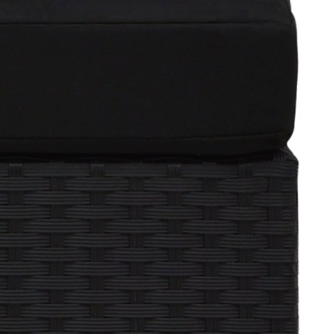 2-CZ. ZESTAW WYPOCZYNKOWY DO OGRODU RATTAN PE CZARNY