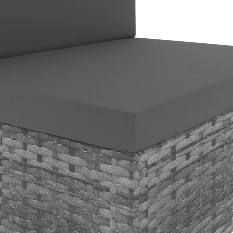 2-CZ. ZESTAW WYPOCZYNKOWY DO OGRODU RATTAN PE SZARY