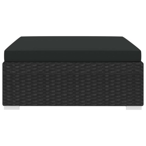 PODNÓŻEK MODUŁOWY Z PODUSZKĄ 1 SZT POLIRATTAN CZARNY