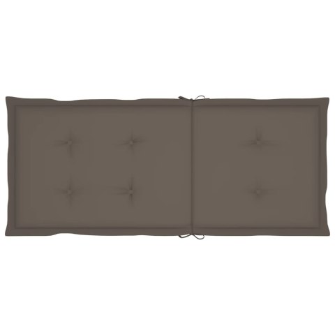 PODUSZKI NA KRZESŁA OGRODOWE 2 SZT. TAUPE 120X50X3CM