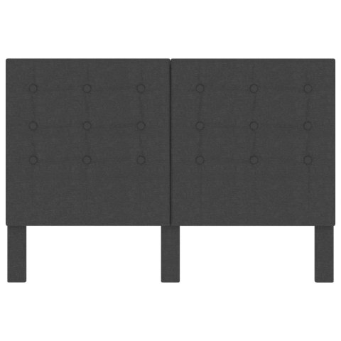 TUFTOWANE WEZGŁOWIE CIEMNO SZARE OBITE TKANINĄ 140X200CM