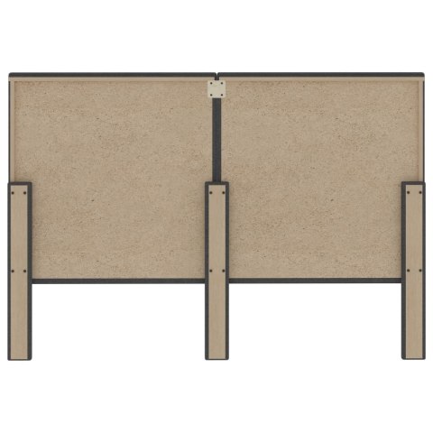 TUFTOWANE WEZGŁOWIE CIEMNO SZARE OBITE TKANINĄ 140X200CM