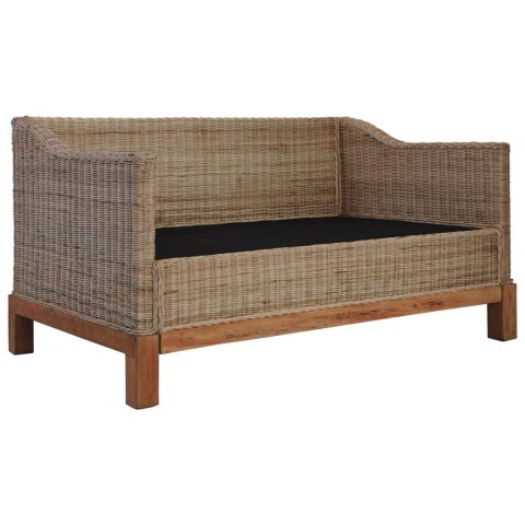 2-OSOBOWA SOFA Z PODUSZKAMI NATURALNY RATTAN