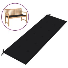 PODUSZKA NA ŁAWKĘ OGRODOWĄ CZARNA 150X50X3CM