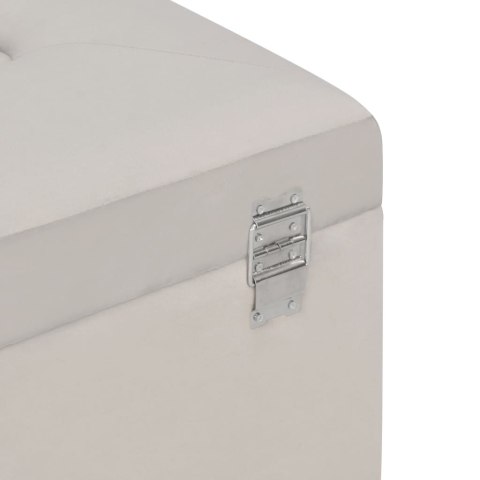 ŁAWKA ZE SCHOWKIEM 80CM SZARA AKSAMITNA