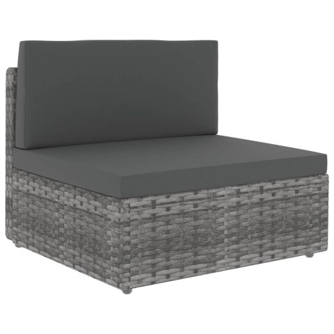 SOFA MODUŁOWA 2-OSOBOWA RATTAN PE SZARA