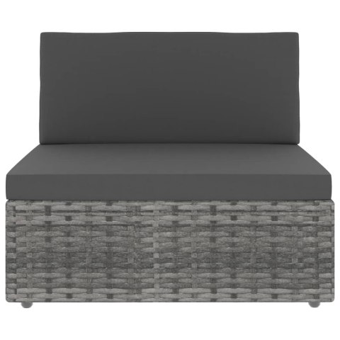 SOFA MODUŁOWA 2-OSOBOWA RATTAN PE SZARA
