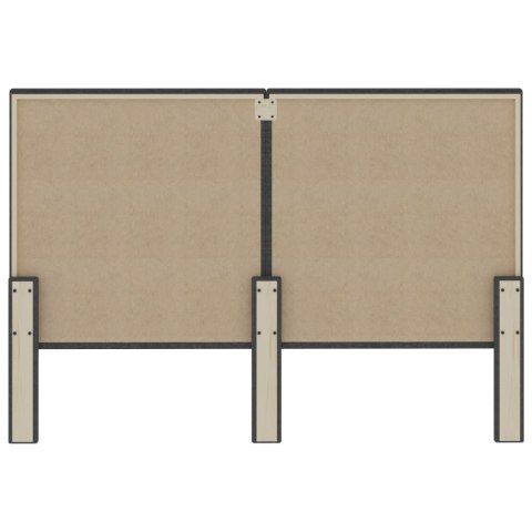 WEZGŁOWIE DO ŁÓŻKA CIEMNO SZARE 180X200CM OBITE TKANINĄ