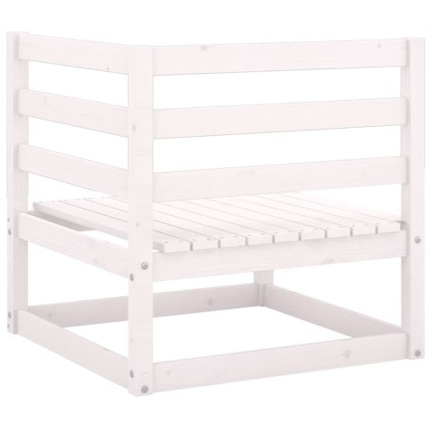 2-OSOBOWA SOFA OGRODOWA Z PODUSZKAMI BIAŁA DREWNO SOSNOWE