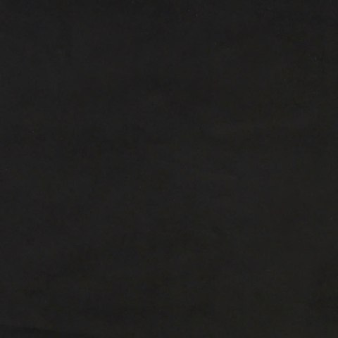PODNÓŻEK Z DREWNIANYMI NÓŻKAMI CZARNY OBITY AKSAMITEM