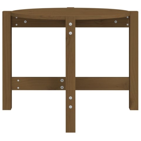 STOLIK KAWOWY MIODOWY BRĄZ Ø 62,5X45CM DREWNO SOSNOWE