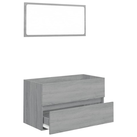 2-CZĘŚCIOWY ZESTAW MEBLI ŁAZIENKOWYCH SZARY DĄB SONOMA