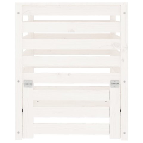 KOMPOSTOWNIK BIAŁY 63,5X63,5X77,5CM DREWNO SOSNOWE