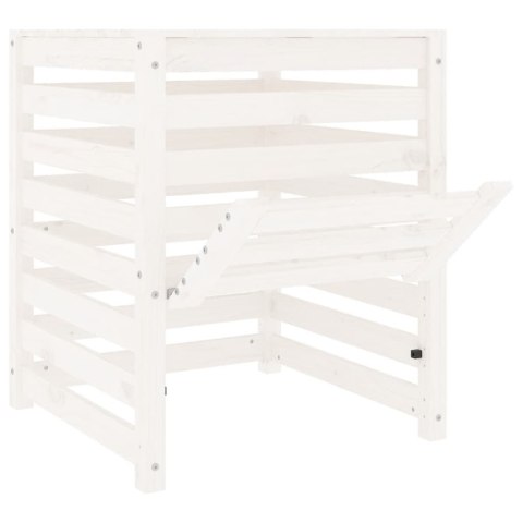 KOMPOSTOWNIK BIAŁY 63,5X63,5X77,5CM DREWNO SOSNOWE