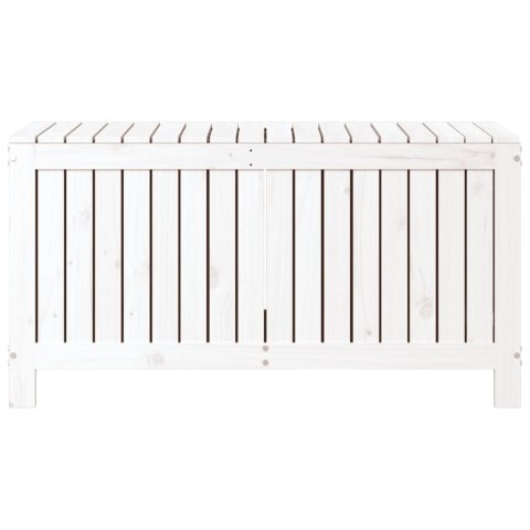 SKRZYNIA OGRODOWA BIAŁA 115X49X60CM DREWNO SOSNOWE