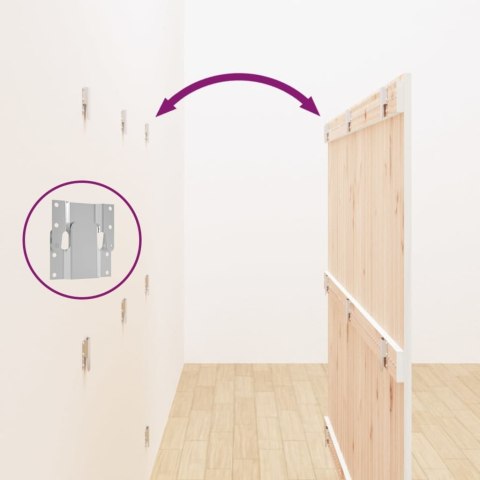 WEZGŁOWIE ŁÓŻKA BIAŁE 166X3X110CM DREWNO SOSNOWE