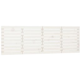 WEZGŁOWIE ŁÓŻKA BIAŁE 166X3X63CM DREWNO SOSNOWE