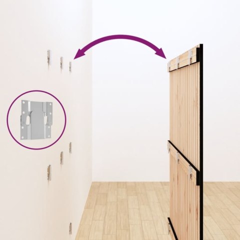 WEZGŁOWIE ŁÓŻKA CZARNE 1275X3X110CM DREWNO SOSNOWE