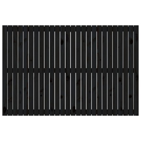 WEZGŁOWIE ŁÓŻKA CZARNE 166X3X110CM DREWNO SOSNOWE