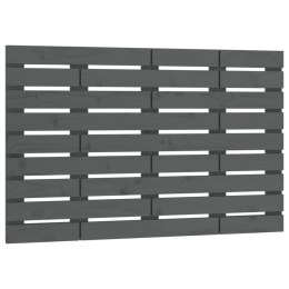 WEZGŁOWIE ŁÓŻKA SZARE 96X3X63CM DREWNO SOSNOWE