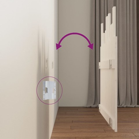 WEZGŁOWIE ŁÓŻKA BIAŁE 955X3X80CM DREWNO SOSNOWE