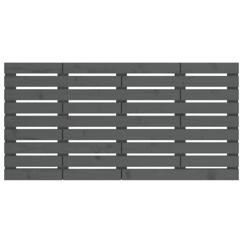 WEZGŁOWIE ŁÓŻKA SZARE 126X3X63CM DREWNO SOSNOWE