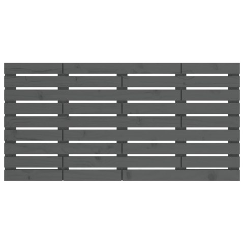 WEZGŁOWIE ŁÓŻKA SZARE 146X3X63CM DREWNO SOSNOWE