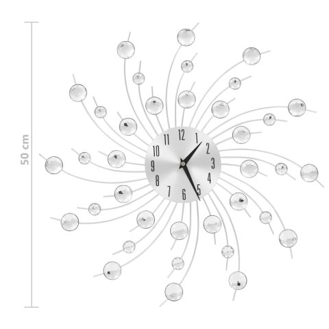 ZEGAR ŚCIENNY ZMECHANIZMEM KWARCOWYM NOWOCZESNY DESIGN 50CM