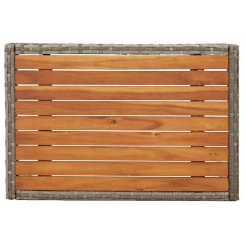 3-CZ. ZESTAW WYPOCZYNKOWY DO OGRODU PODUSZKI SZARY RATTAN PE