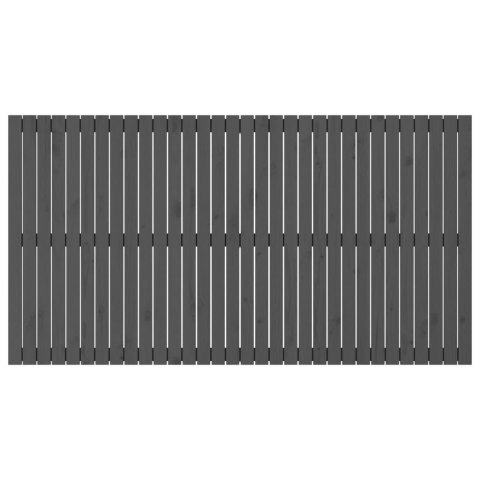 WEZGŁOWIE ŁÓŻKA SZARE 204X3X110CM DREWNO SOSNOWE