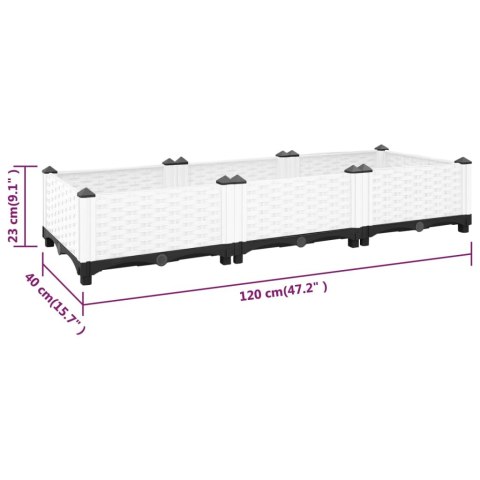 DONICA DO PODWYŻSZONEJ RABATY 120X40X23CM POLIPROPYLEN