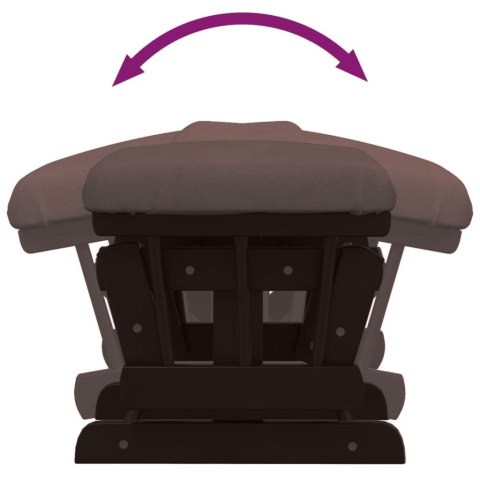 FOTEL PŁYWAJĄCY Z PODNÓŻKIEM BRĄZOWY OBITY TKANINĄ