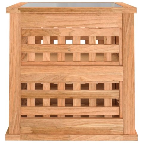 SZAFKI NOCNE 2SZT 34X34X34CM DREWNO ORZECHOWE