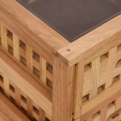 SZAFKI NOCNE 2SZT 34X34X34CM DREWNO ORZECHOWE