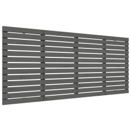 WEZGŁOWIE ŁÓŻKA SZARE 166X3X915CM DREWNO SOSNOWE