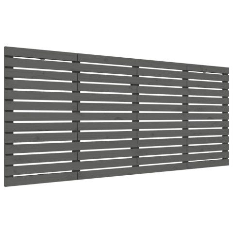 WEZGŁOWIE ŁÓŻKA SZARE 166X3X915CM DREWNO SOSNOWE