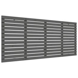 WEZGŁOWIE ŁÓŻKA SZARE 206X3X915CM DREWNO SOSNOWE