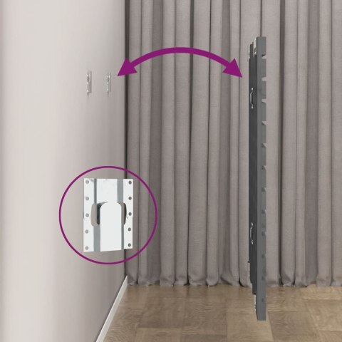 WEZGŁOWIE ŁÓŻKA SZARE 206X3X915CM DREWNO SOSNOWE